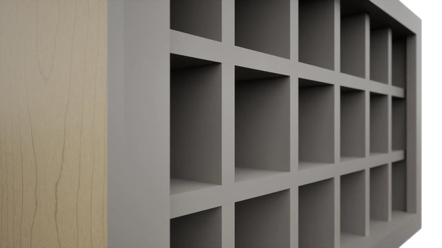 Fabuwood Nickel WR3018 Wall Wine Rack, Detail View