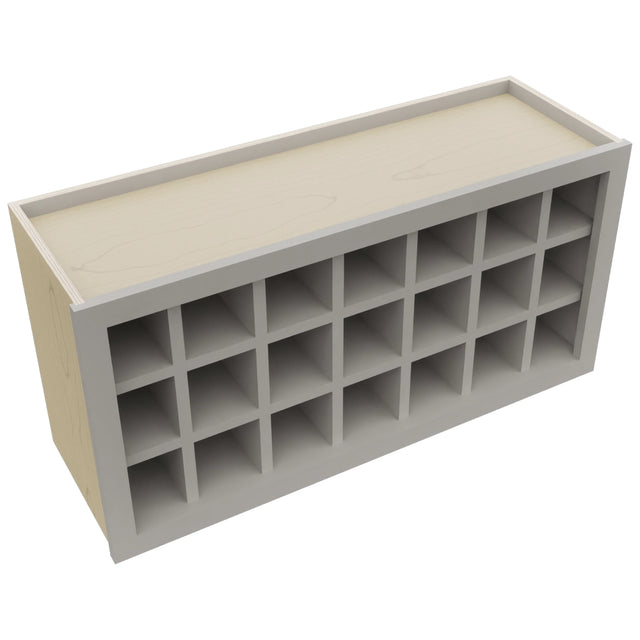 Fabuwood Nickel WR3618 Wall Wine Rack, Top View