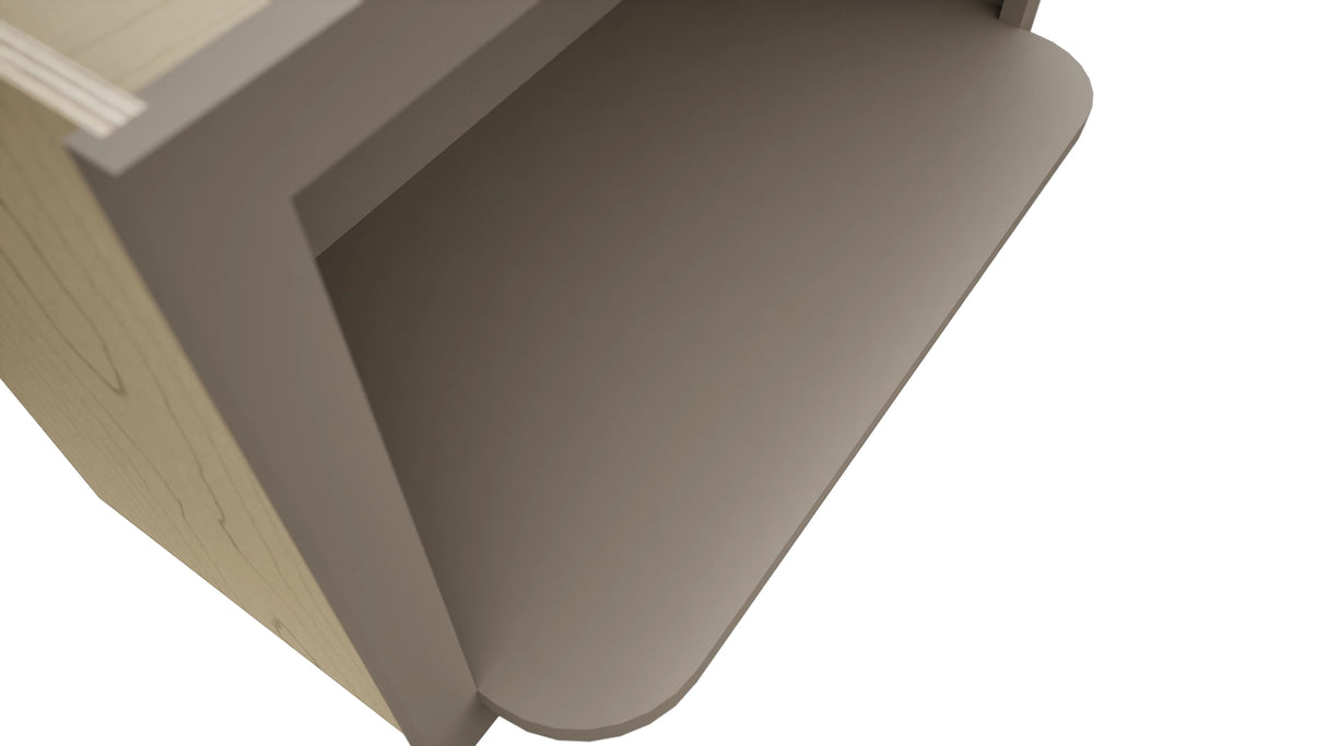 MW3018 ( Wall | Microwave Shelf Cabinet - 3"W X 18"H X 12"D ) | Oyster