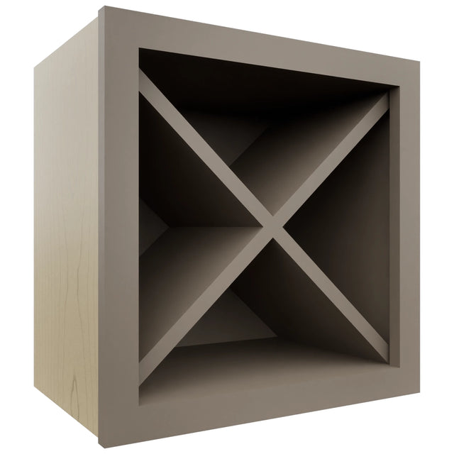 Fabuwood Oyster WR18X18 Wall Wine Rack, Front View