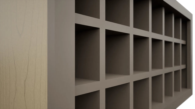 Fabuwood Oyster WR3618 Wall Wine Rack, Detail View