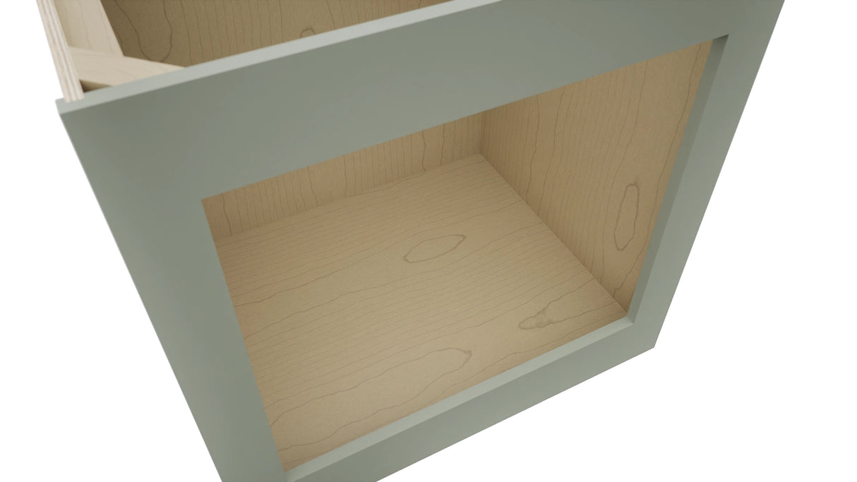 Fabuwood Pistachio Green BOC30 Base Oven Cabinet, Detail View