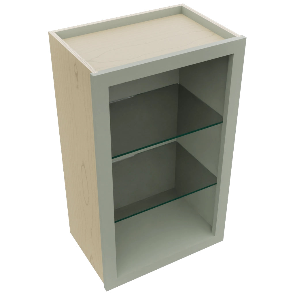 Fabuwood Pistachio Green NDW1830 Wall Standard No Door Cabinet, Top View