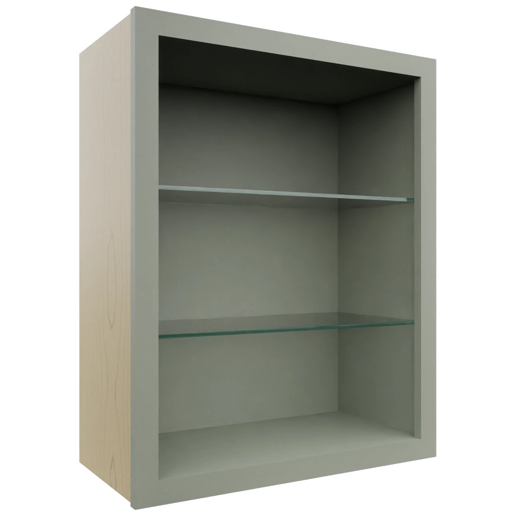 Fabuwood Pistachio Green NDW2430 Wall Standard No Door Cabinet, Front View