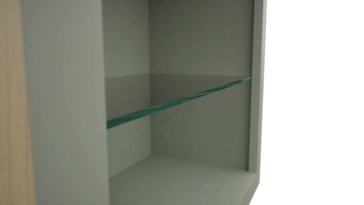 Fabuwood Pistachio Green NDW2430 Wall Standard No Door Cabinet, Detail View