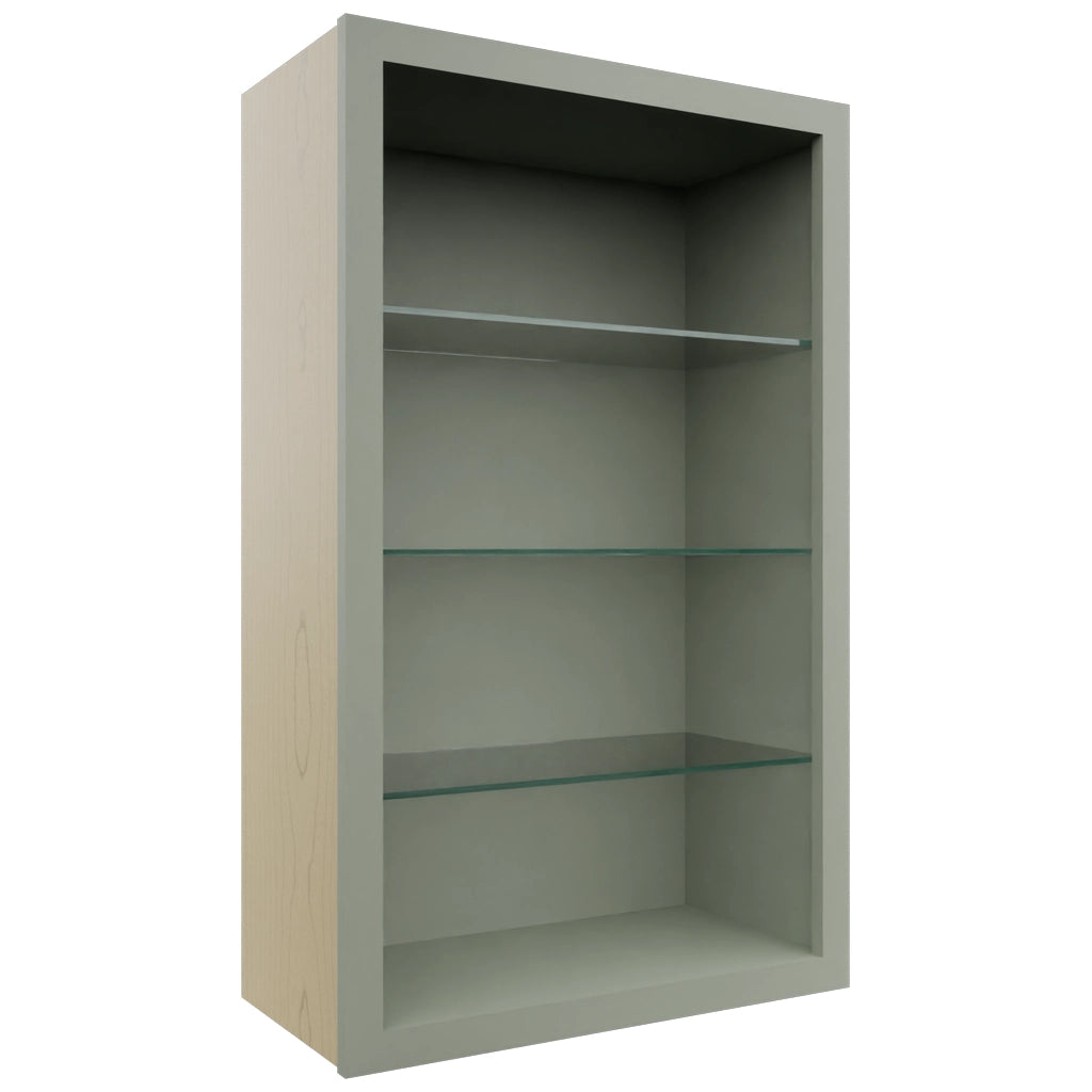 Fabuwood Pistachio Green NDW2439 Wall Standard No Door Cabinet, Front View