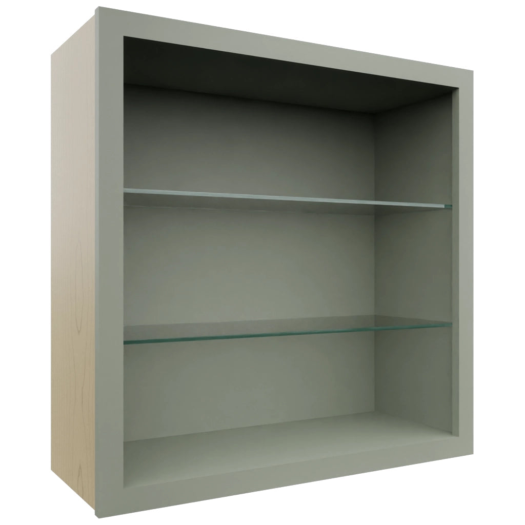 Fabuwood Pistachio Green NDW3030 Wall Standard No Door Cabinet, Front View