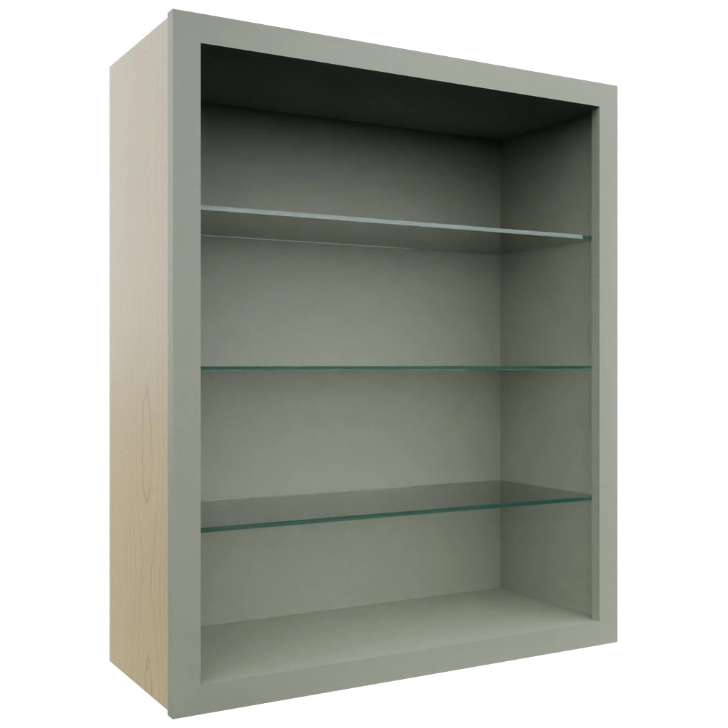 Fabuwood Pistachio Green NDW3036 Wall Standard No Door Cabinet, Front View