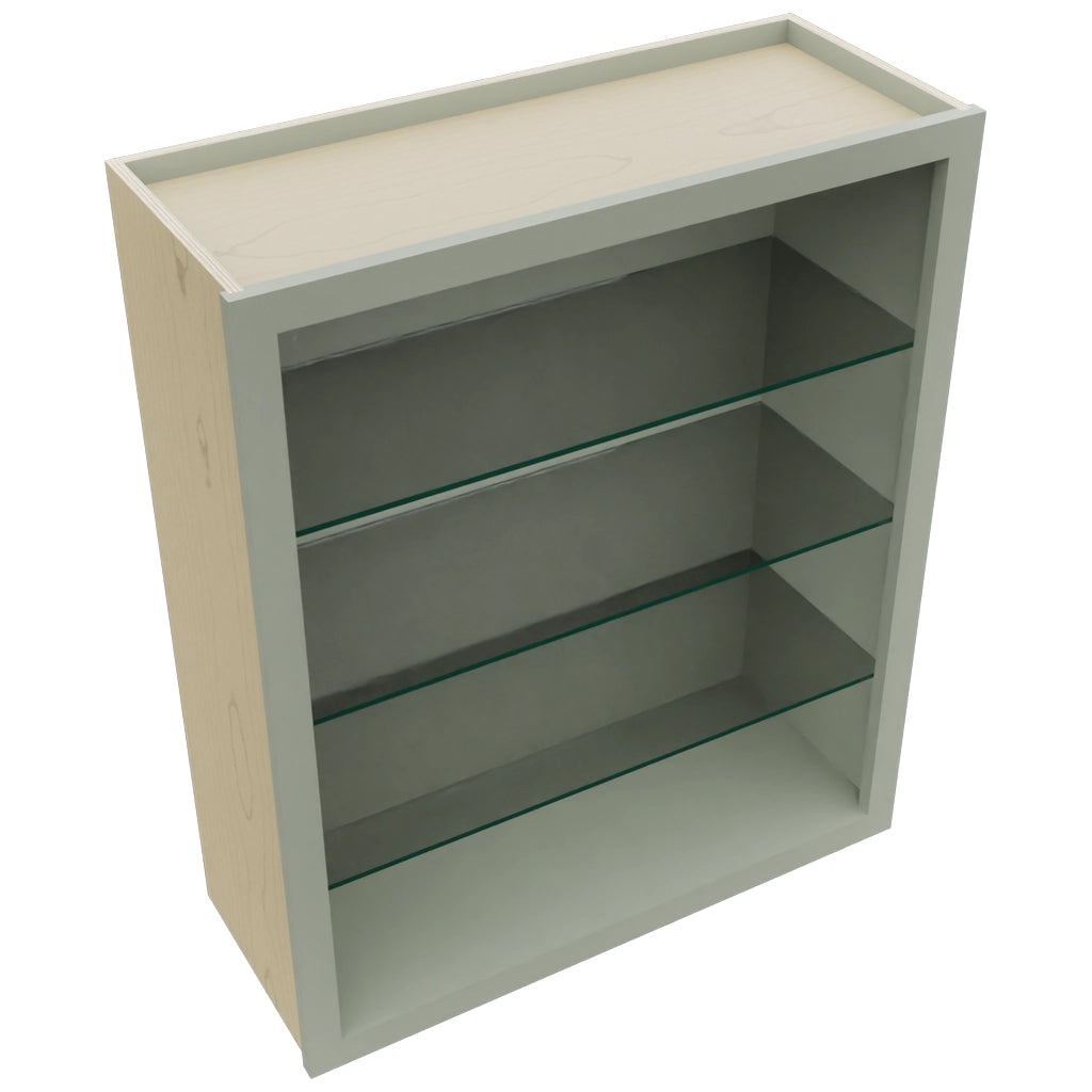 Fabuwood Pistachio Green NDW3036 Wall Standard No Door Cabinet, Top View