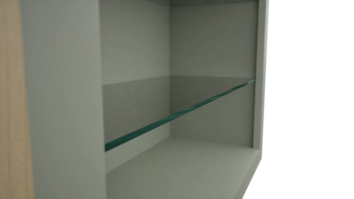 Fabuwood Pistachio Green NDW3036 Wall Standard No Door Cabinet, Detail View