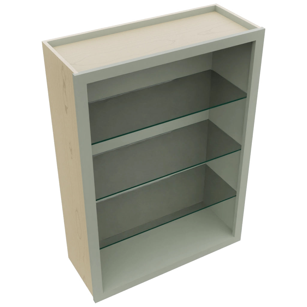 Fabuwood Pistachio Green NDW3042 Wall Standard No Door Cabinet, Top View