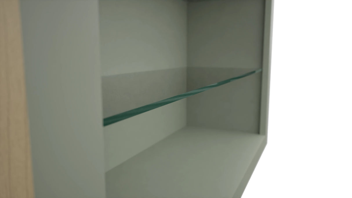 Fabuwood Pistachio Green NDW3639 Wall Standard No Door Cabinet, Detail View