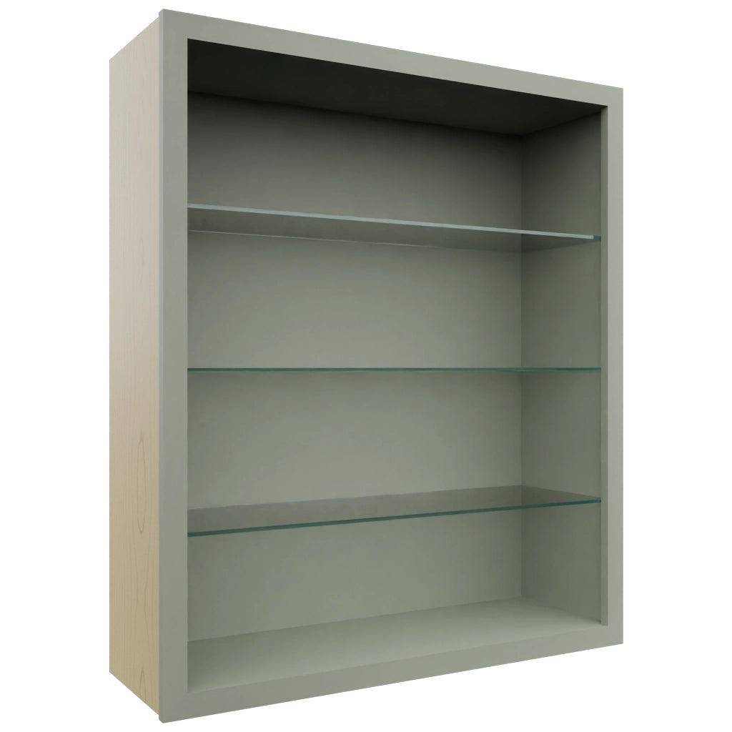 Fabuwood Pistachio Green NDW3642 Wall Standard No Door Cabinet, Front View