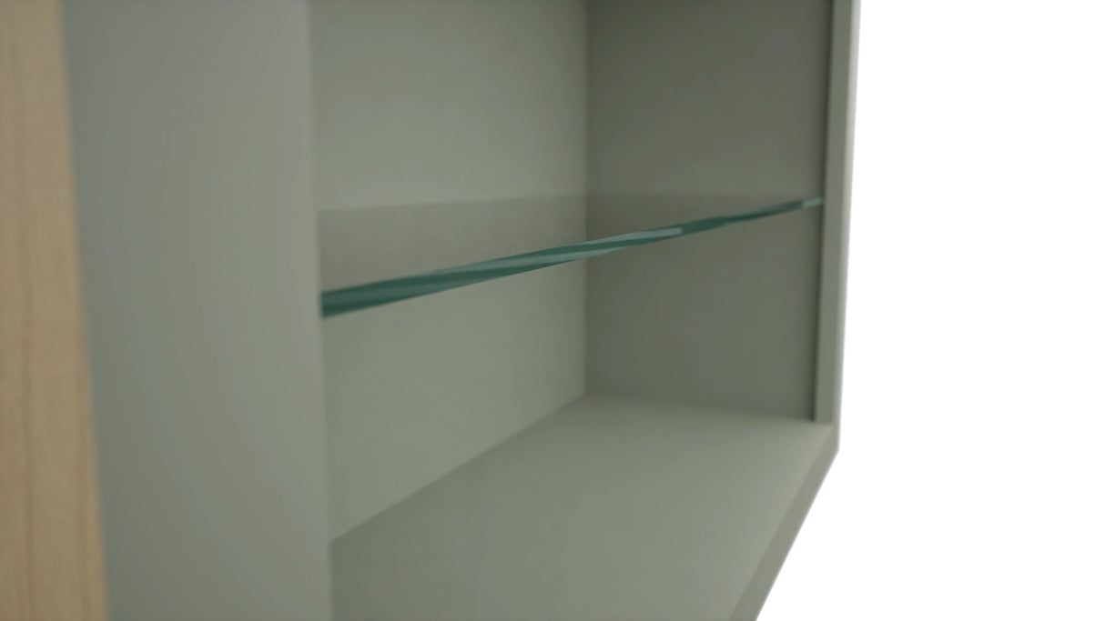 Fabuwood Pistachio Green NDW3642 Wall Standard No Door Cabinet, Detail View