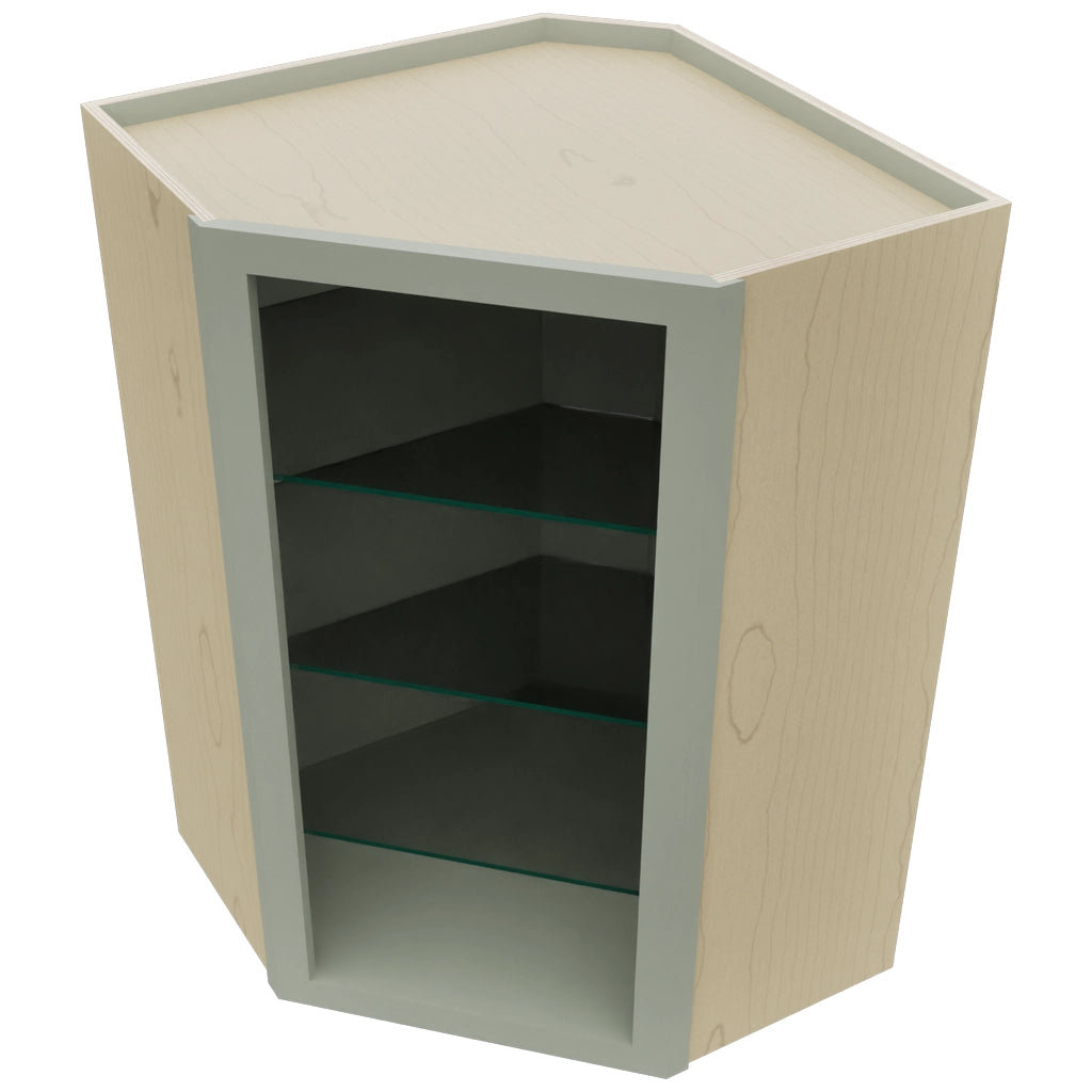 Fabuwood Pistachio Green NDWDC2436 Wall Corner Diagonal No Door Cabinet, Top View