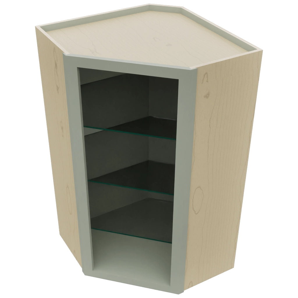 Fabuwood Pistachio Green NDWDC2442 Wall Corner Diagonal No Door Cabinet, Top View
