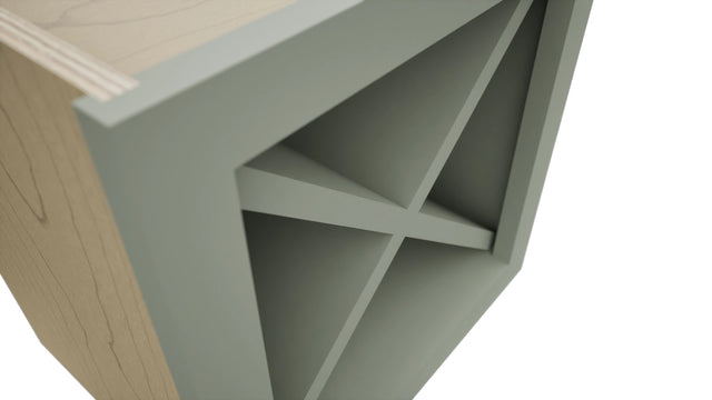 Fabuwood Pistachio Green WR15X15 Wall Wine Rack, Detail View