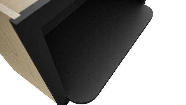 MW3018 ( Wall | Microwave Shelf Cabinet - 3"W X 18"H X 12"D ) | Pitch Black