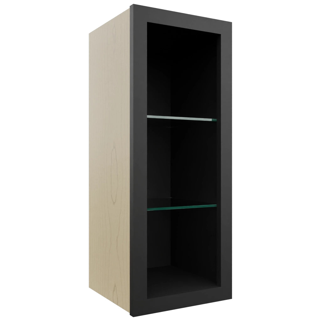 Fabuwood Pitch Black NDW1230 Wall Standard No Door Cabinet, Front View