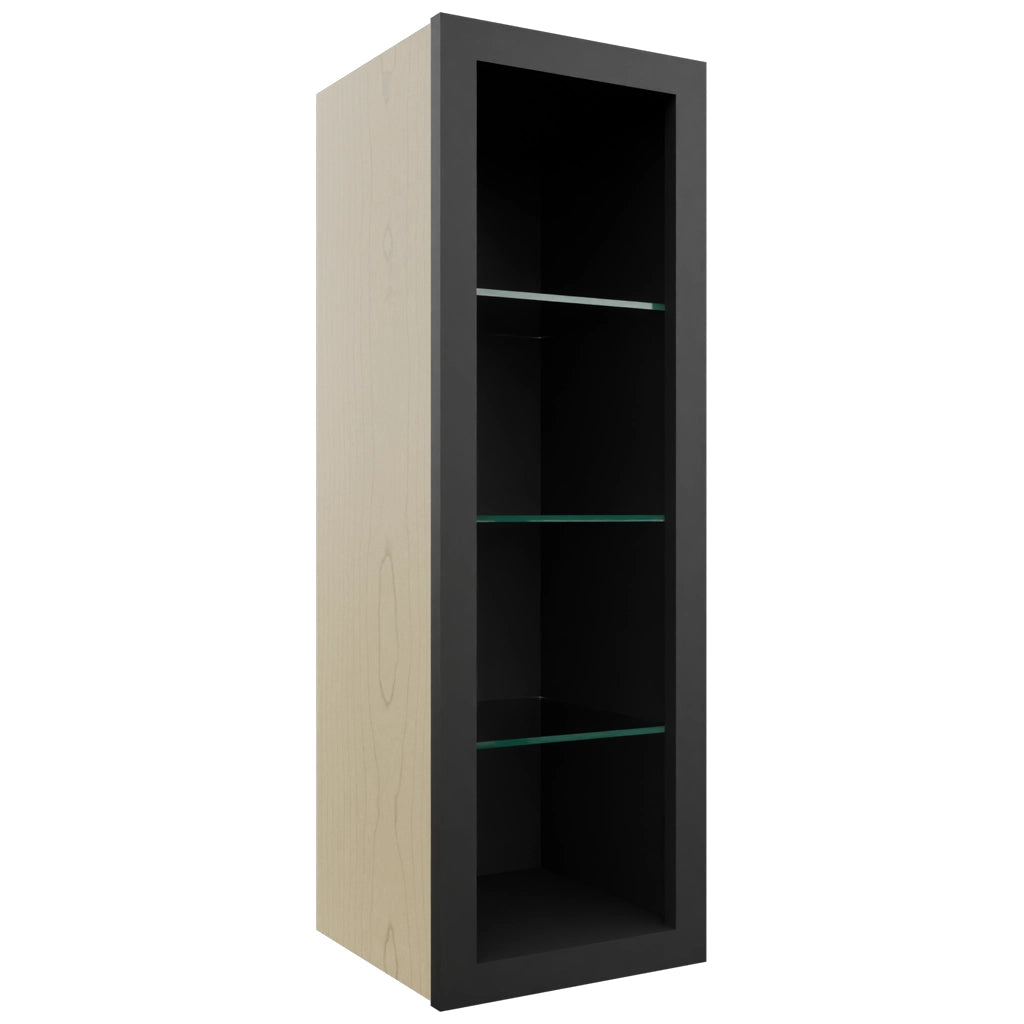 Fabuwood Pitch Black NDW1236 Wall Standard No Door Cabinet, Front View