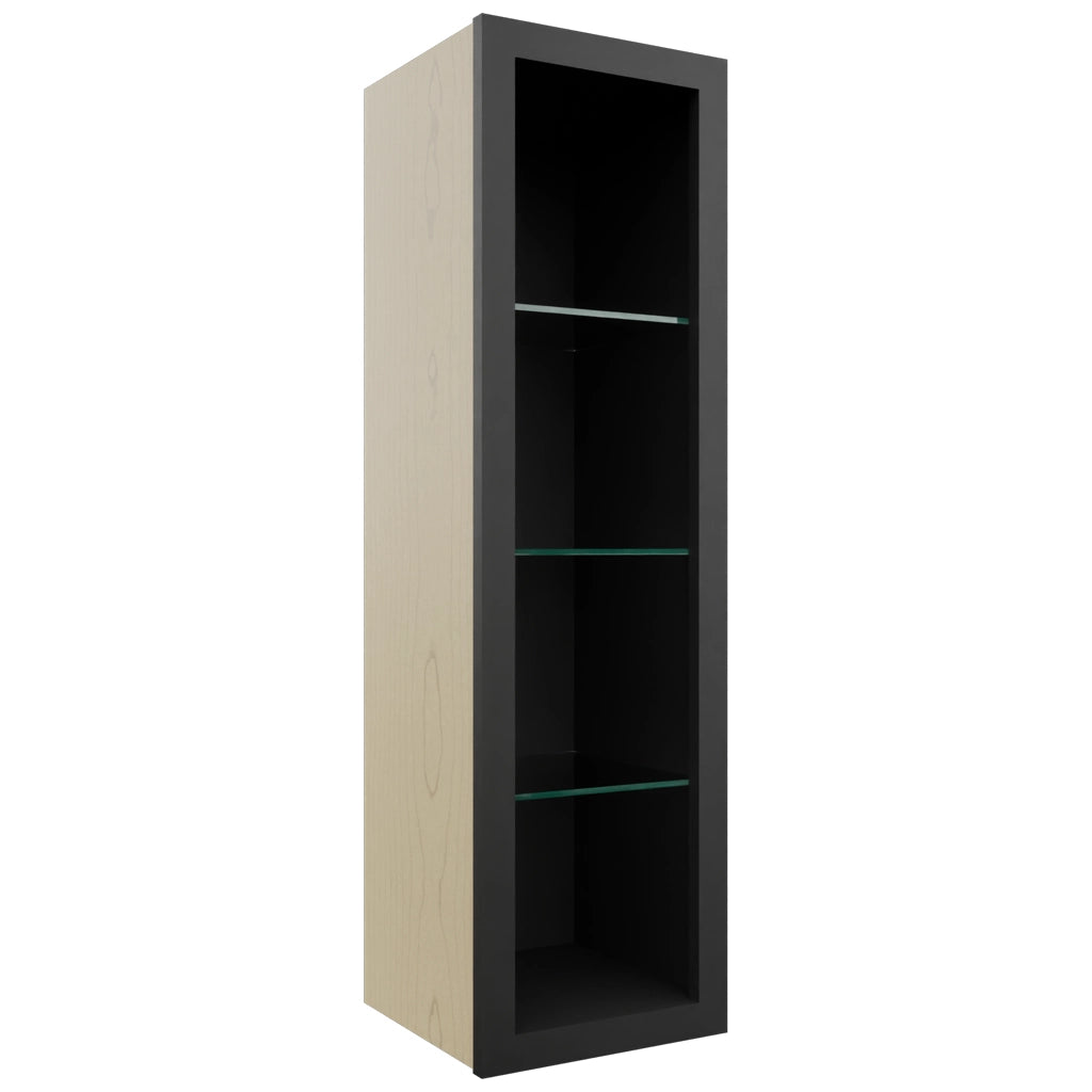 Fabuwood Pitch Black NDW1242 Wall Standard No Door Cabinet, Front View