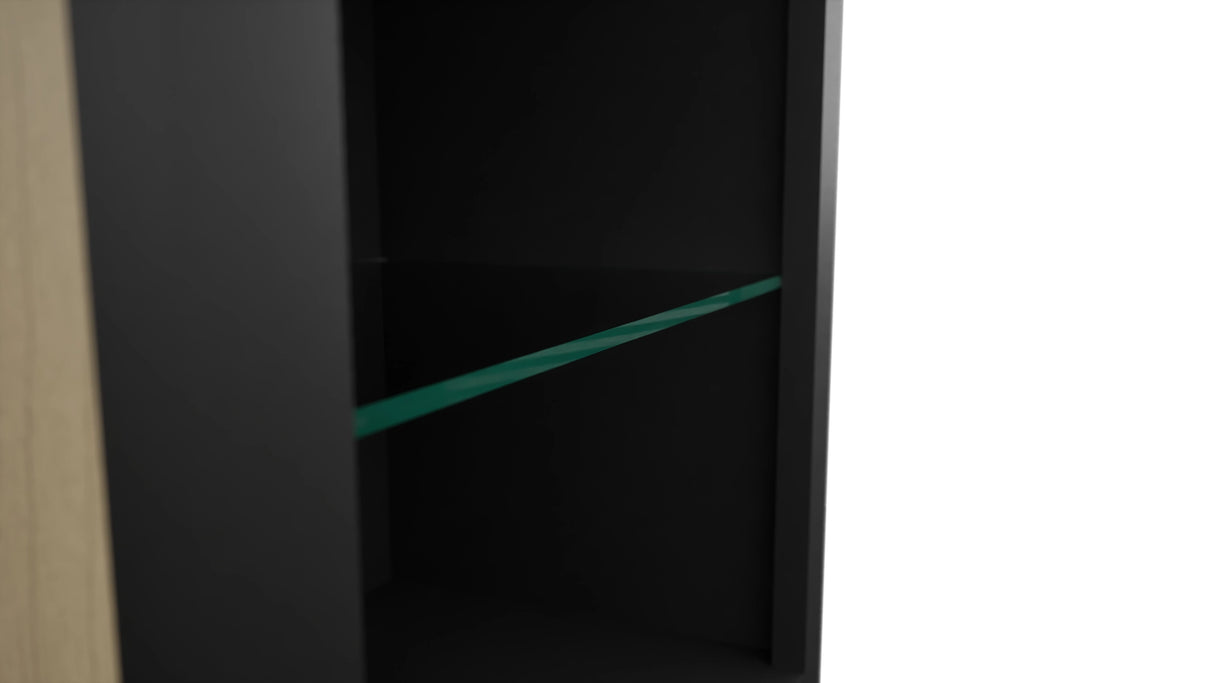 Fabuwood Pitch Black NDW1839 Wall Standard No Door Cabinet, Detail View