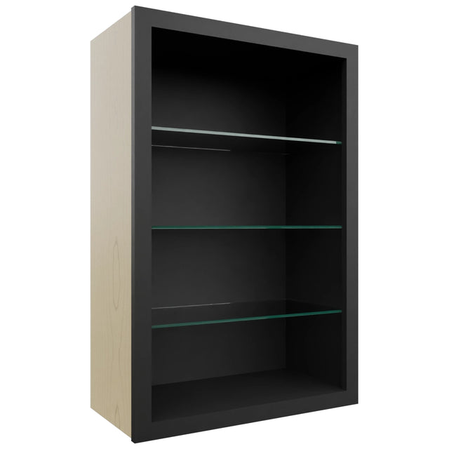 Fabuwood Pitch Black NDW2436 Wall Standard No Door Cabinet, Front View