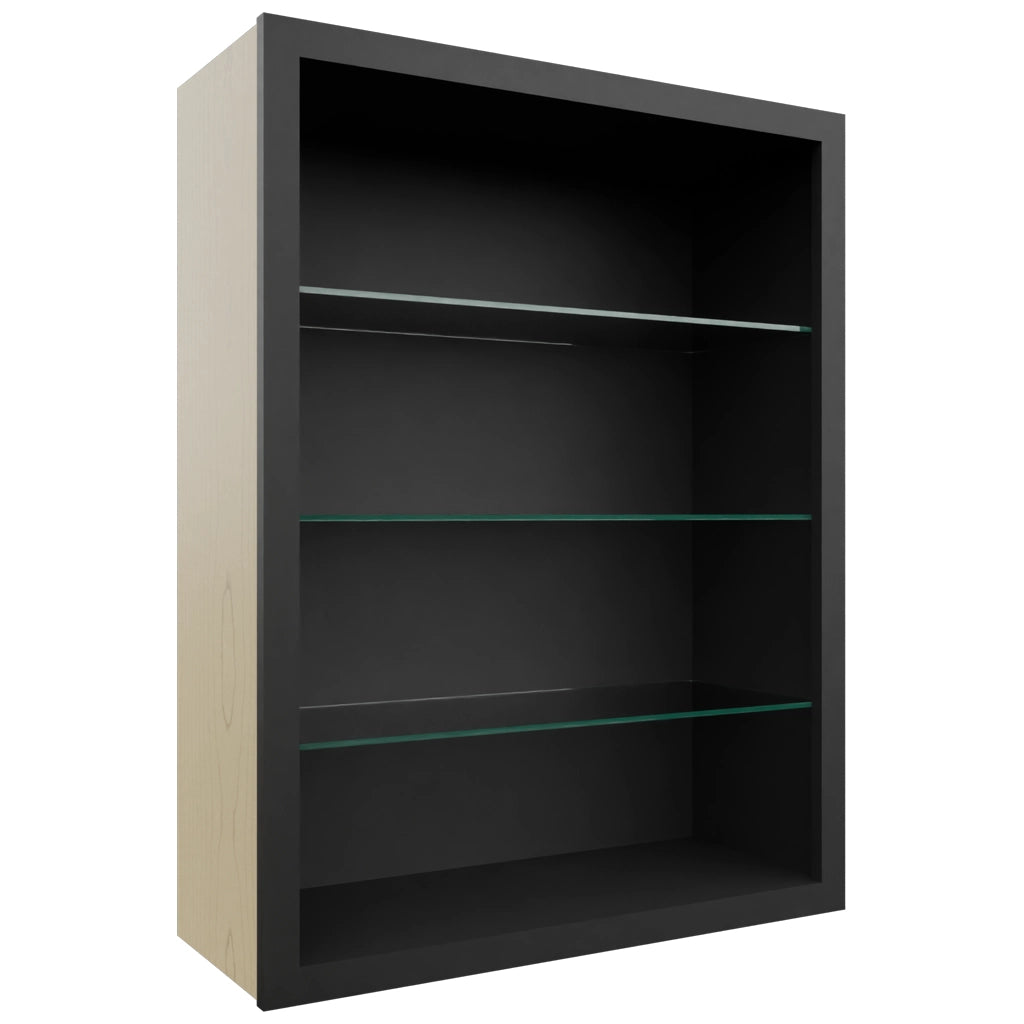 Fabuwood Pitch Black NDW3039 Wall Standard No Door Cabinet, Front View