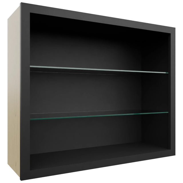 Fabuwood Pitch Black NDW3630 Wall Standard No Door Cabinet, Front View