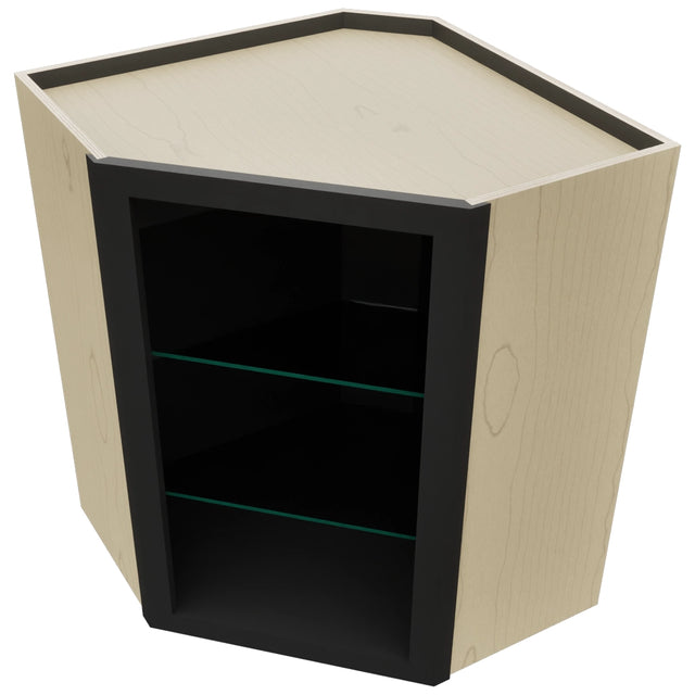 Fabuwood Pitch Black NDWDC2430 Wall Corner Diagonal No Door Cabinet, Top View