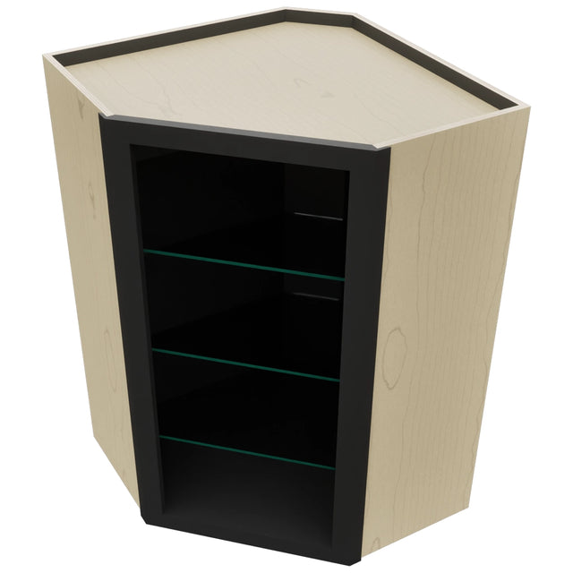 Fabuwood Pitch Black NDWDC2436 Wall Corner Diagonal No Door Cabinet, Top View