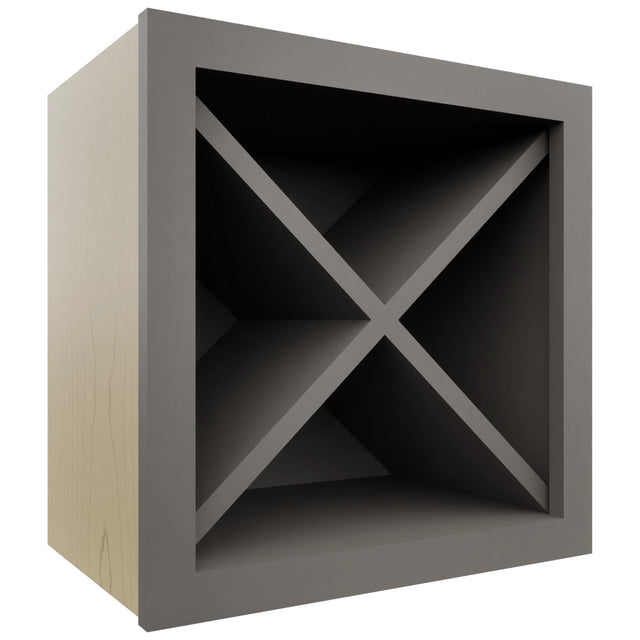 Fabuwood Stone WR18X18 Wall Wine Rack, Front View