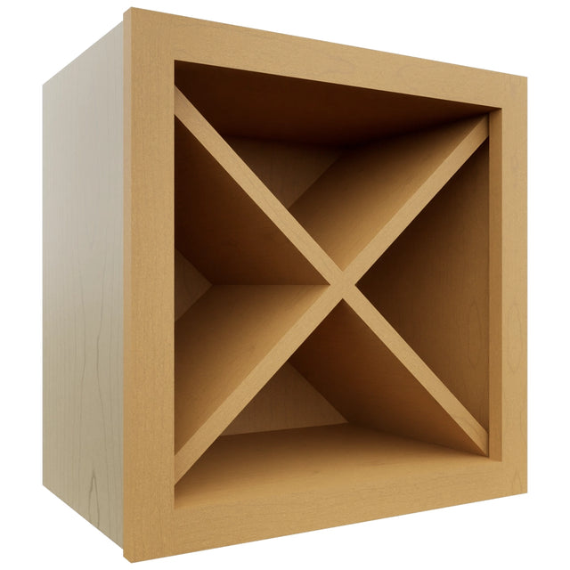 Fabuwood Timber WR18X18 Wall Wine Rack, Front View