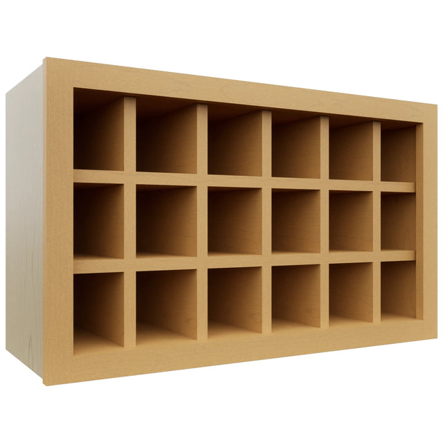 Fabuwood Timber WR3018 Wall Wine Rack, Front View