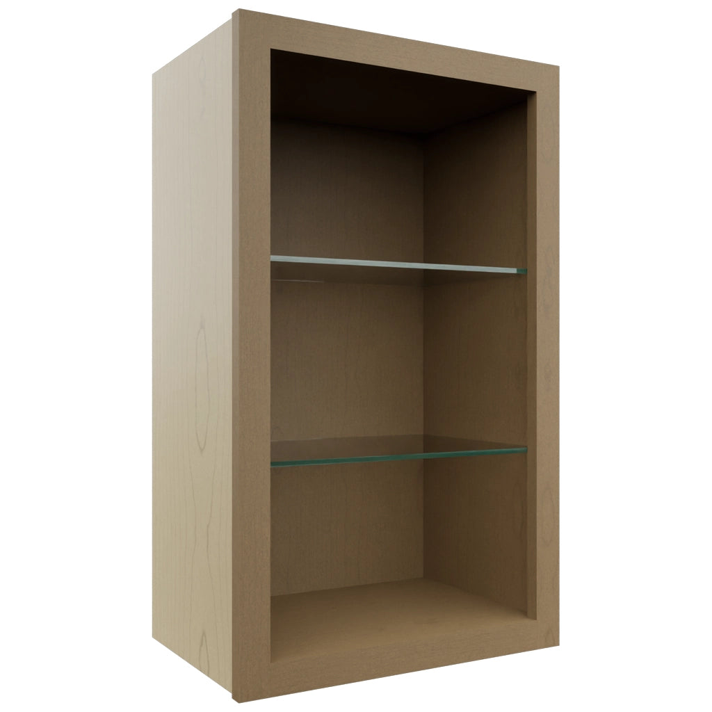 Fabuwood Truffle NDW1830 Wall Standard No Door Cabinet, Front View