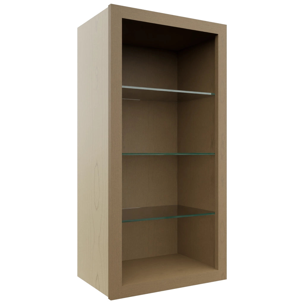 Fabuwood Truffle NDW1836 Wall Standard No Door Cabinet, Front View