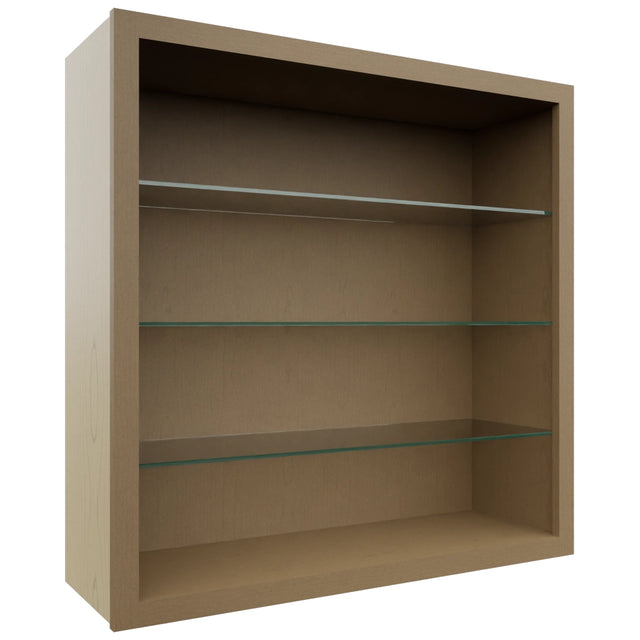 Fabuwood Truffle NDW3636 Wall Standard No Door Cabinet, Front View