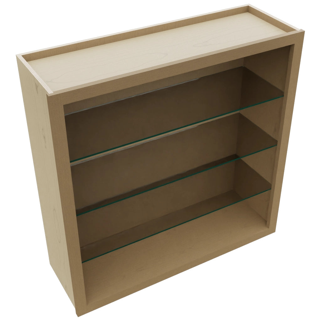 Fabuwood Truffle NDW3636 Wall Standard No Door Cabinet, Top View