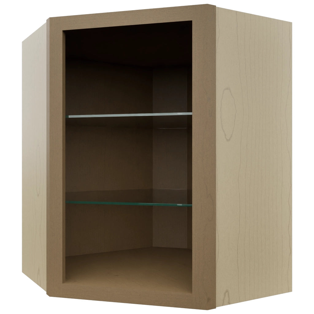 Fabuwood Truffle NDWDC2430 Wall Corner Diagonal No Door Cabinet, Front View