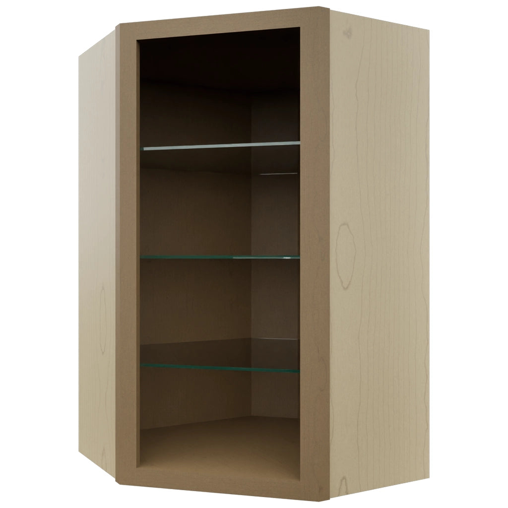 Fabuwood Truffle NDWDC2439 Wall Corner Diagonal No Door Cabinet, Front View