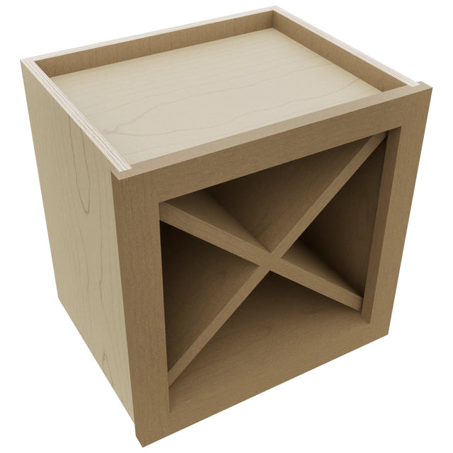 Fabuwood Truffle WR15X15 Wall Wine Rack, Top View