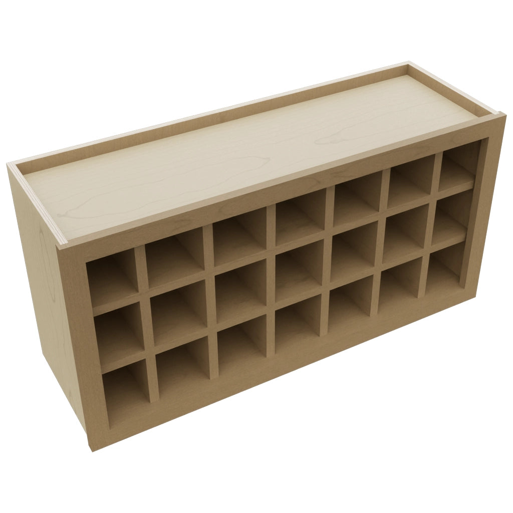Fabuwood Truffle WR3618 Wall Wine Rack, Top View