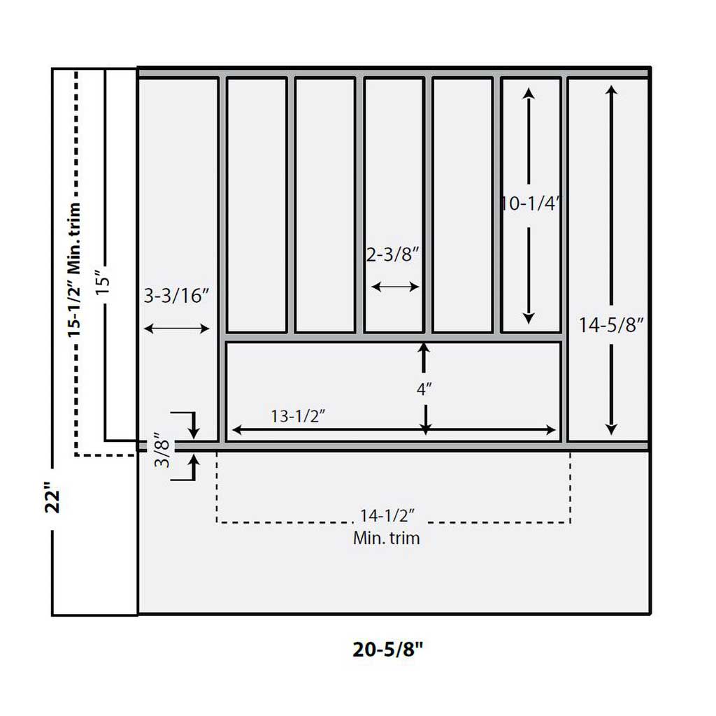 CD-L ( Organizer | Drawer Solution - Trimmable Cutlery Insert Large )