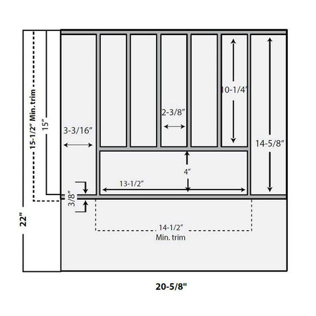 CD-L ( Organizer | Drawer Solution - Trimmable Cutlery Insert Large )