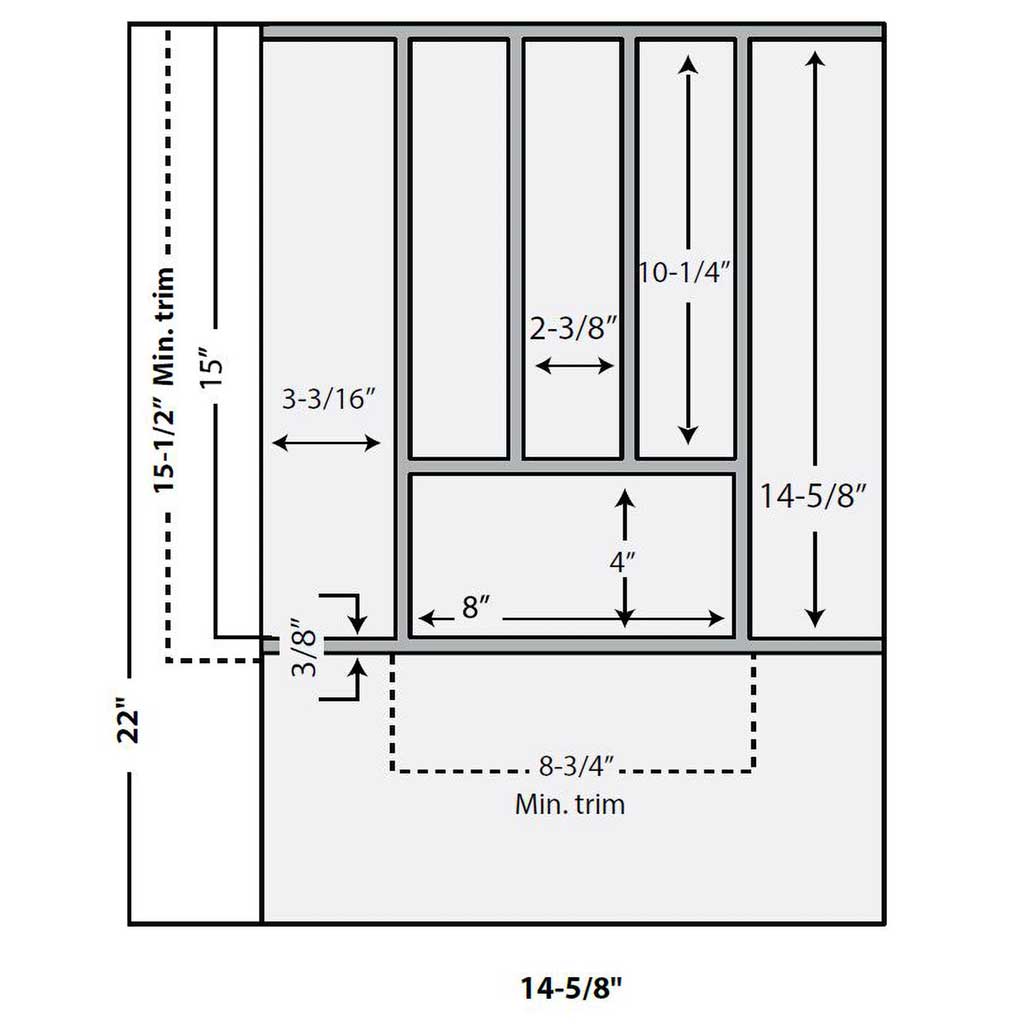 CD-S ( Organizer | Drawer Solution - Trimmable Cutlery Insert Small )