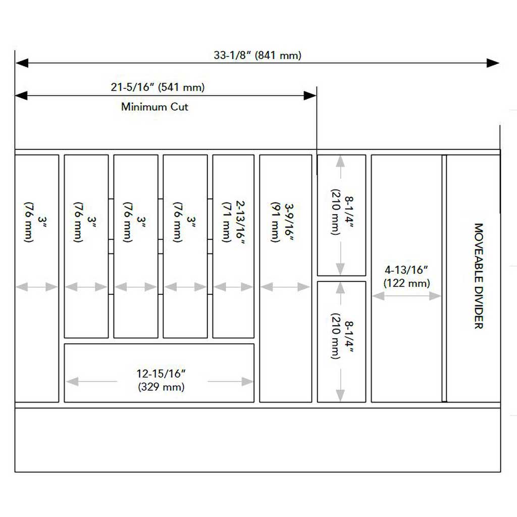 CD-XL ( Organizer | Drawer Solution - Trimmable Cutlery Insert Xlarge )