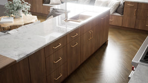 Broadway Almond ( MDF | Compressed [ Frameless • Textured • Laminated ] - 10' X 10' Kitchen Cabinet ) | Assembled In USA
