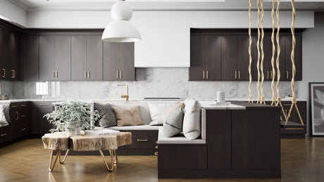 Broadway Chestnut ( MDF | Compressed [ Frameless • Textured • Laminated ] - 10' X 10' Kitchen Cabinet ) | Assembled In USA