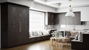 Broadway Chestnut ( MDF | Compressed [ Frameless • Textured • Laminated ] - 10' X 10' Kitchen Cabinet ) | Assembled In USA