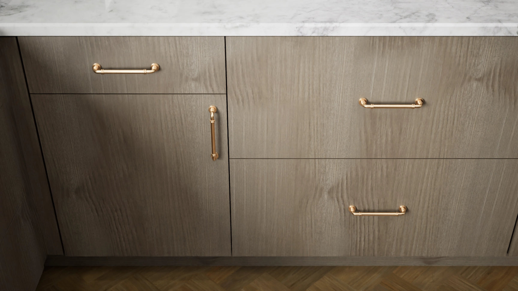 Broadway Coastal ( MDF | Compressed [ Frameless • Textured • Laminated ] - 10' X 10' Kitchen Cabinet ) | Assembled In USA